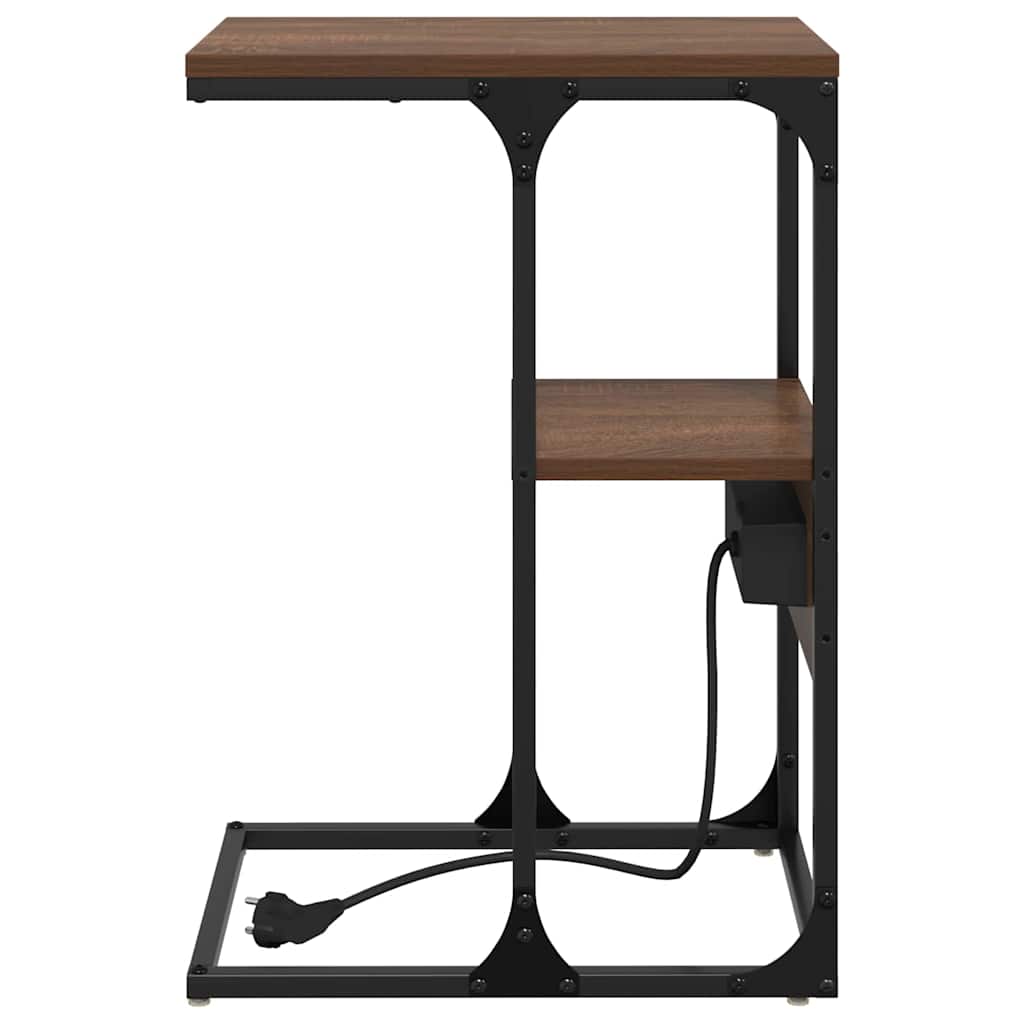 vidaXL Κομοδίνο Καφέ δρυς 41.5 x 26 x 60.5 εκ Επεξεργασμένο ξύλο