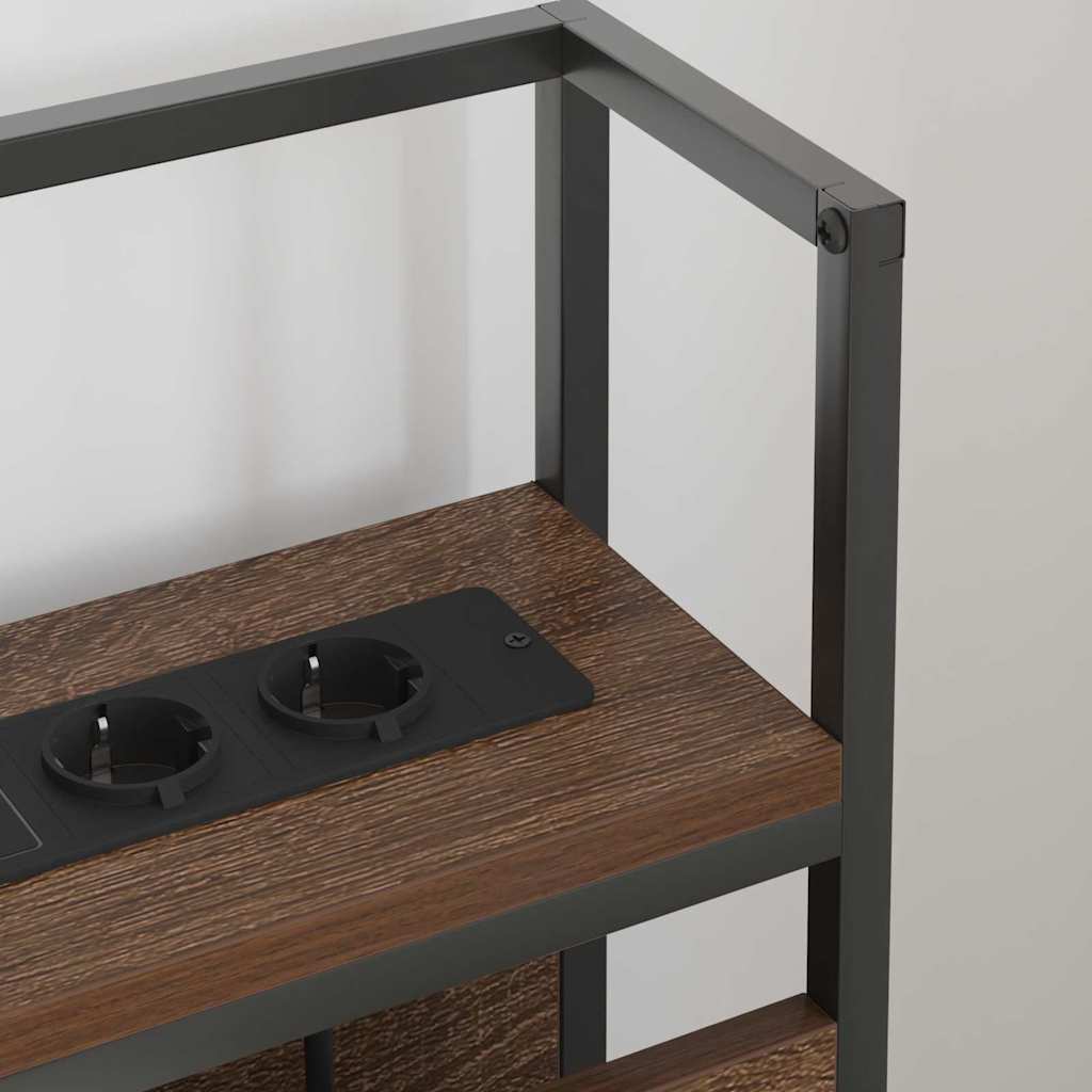 vidaXL Κεφαλάρι Αποθήκης με ράφι Καφέ δρυς 75 cm Επεξεργασμένο ξύλο
