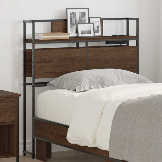 vidaXL Κεφαλάρι Αποθήκης με ράφι Καφέ δρυς 75 cm Επεξεργασμένο ξύλο