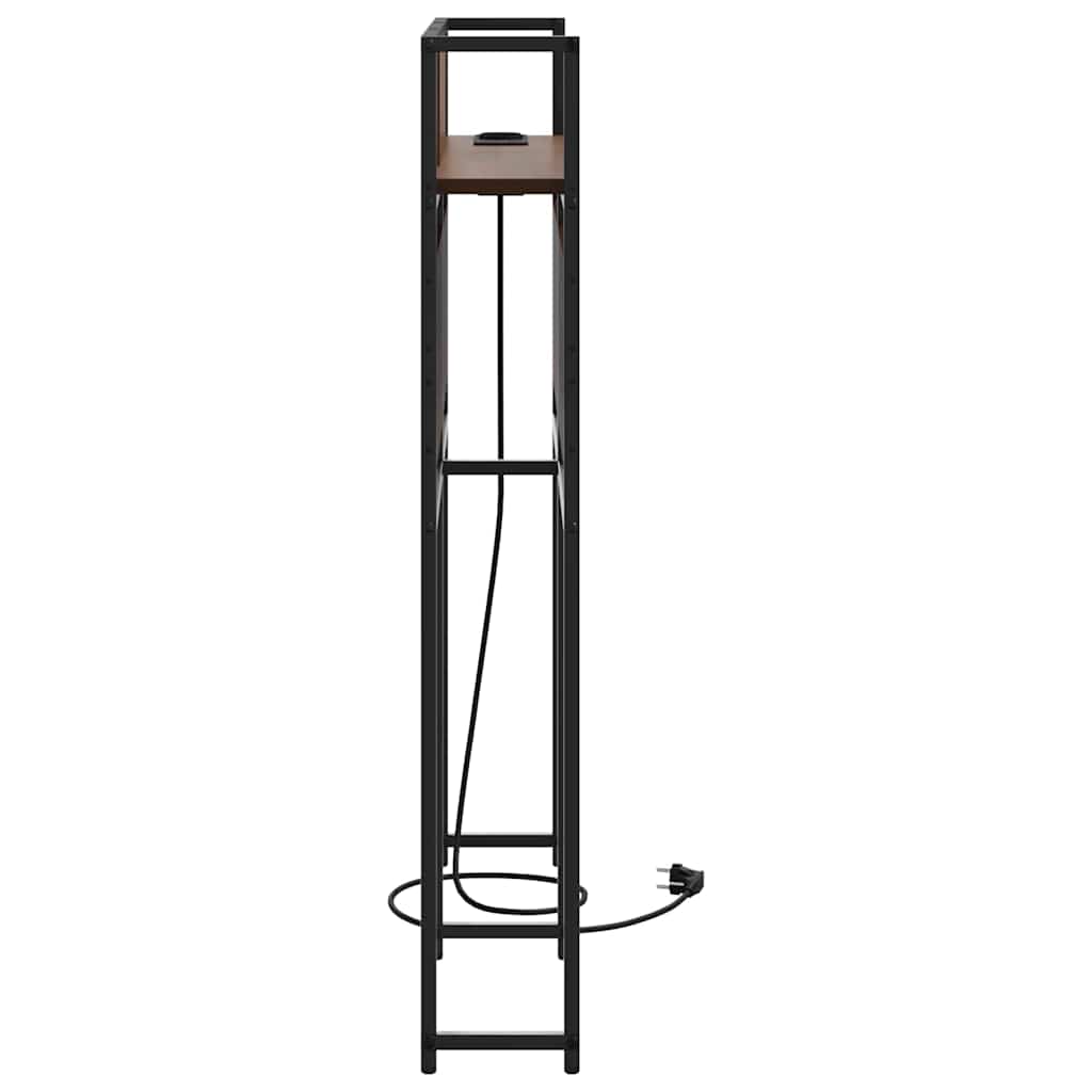 vidaXL Κεφαλάρι Αποθήκης με ράφι Καφέ δρυς 75 cm Επεξεργασμένο ξύλο