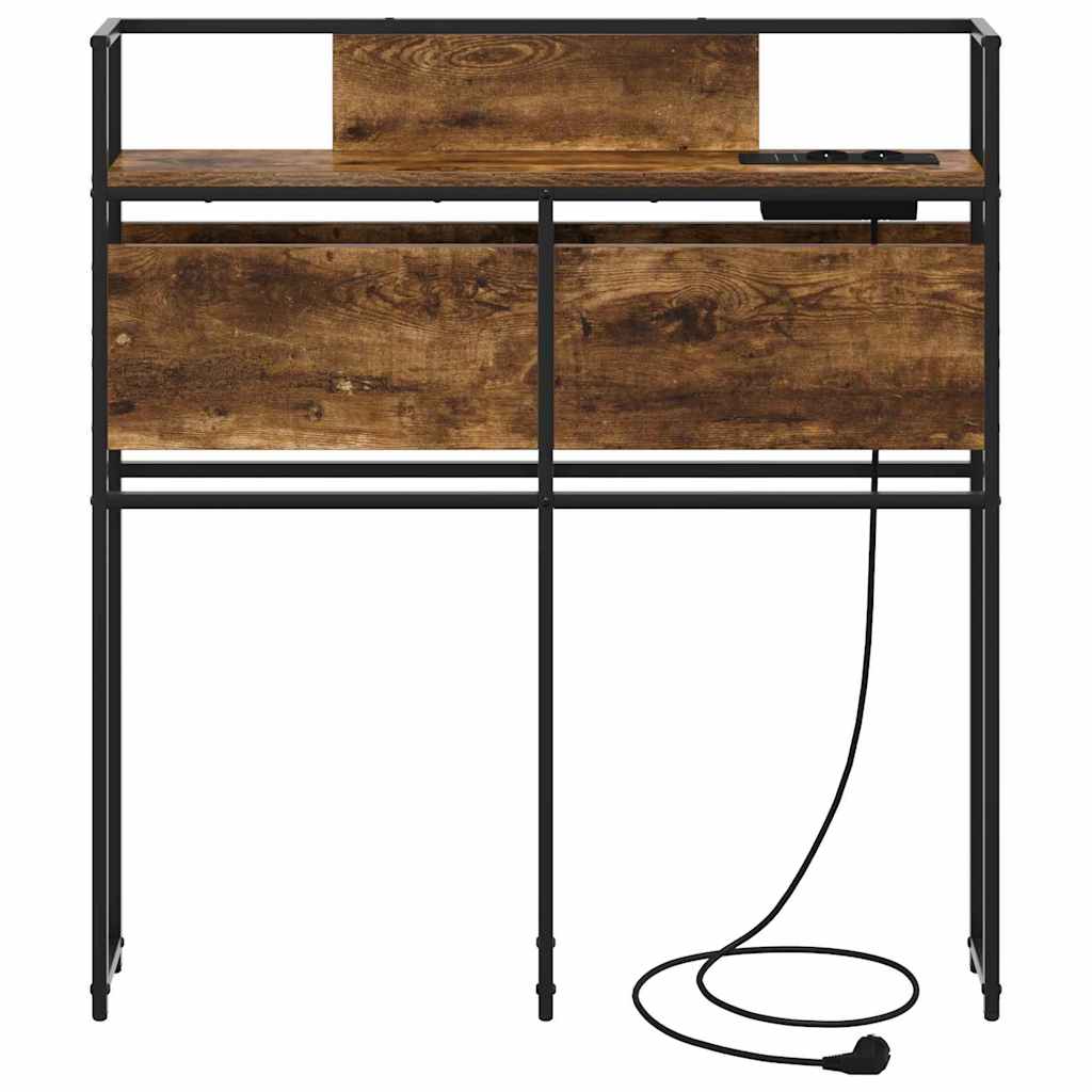 vidaXL Κεφαλάρι Αποθήκης Καπνιστή δρυς 80 cm Επεξεργασμένο ξύλο