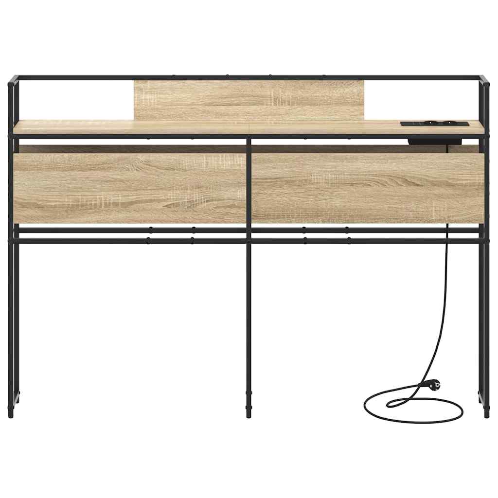 vidaXL Κεφαλάρι Αποθήκης με ράφι Sonoma Δρυς 120 cm Επεξεργασμένο ξύλο