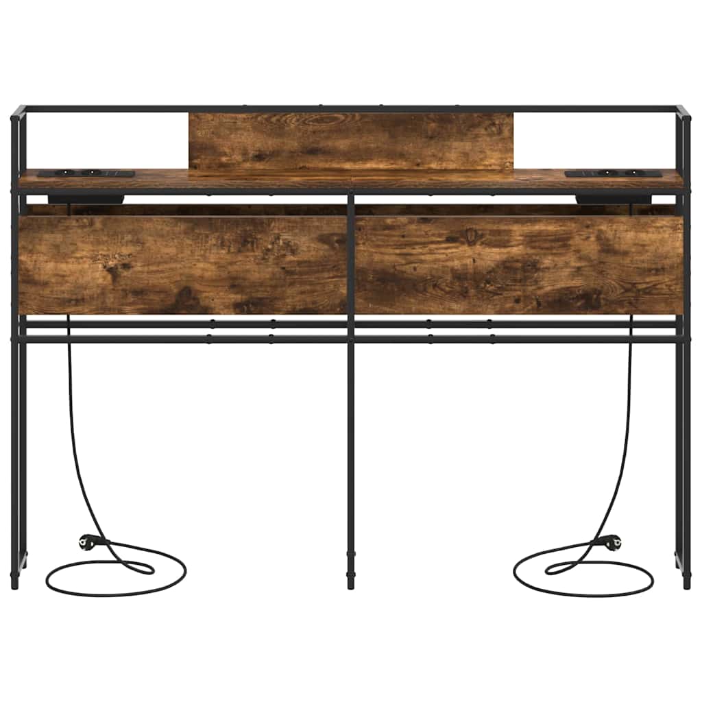 vidaXL Κεφαλάρι Αποθήκης Καπνιστή δρυς 160 cm Επεξεργασμένο ξύλο