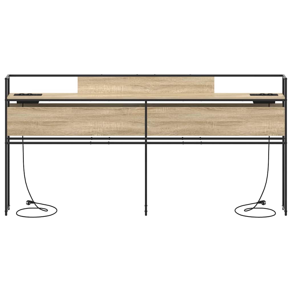 vidaXL Κεφαλάρι Αποθήκης με ράφι Sonoma Δρυς 180 cm Επεξεργασμένο ξύλο