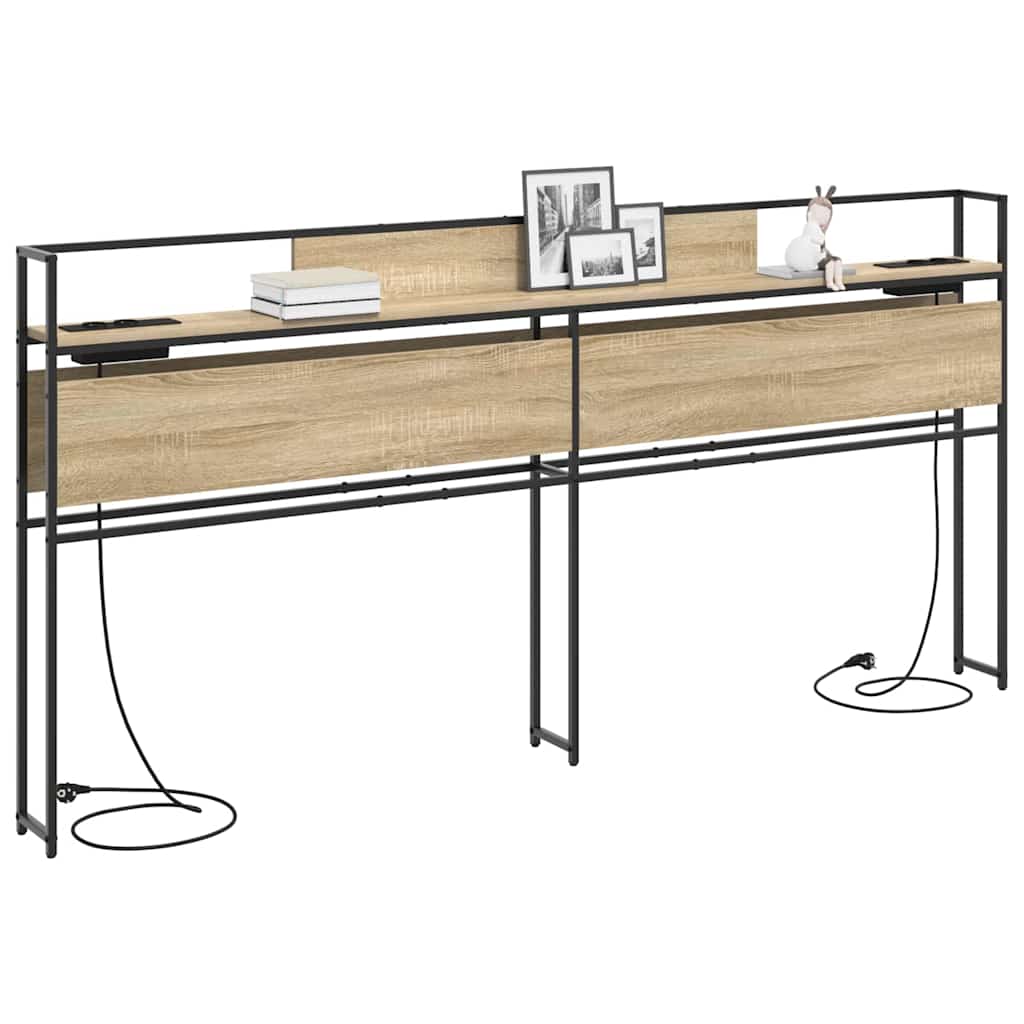 vidaXL Κεφαλάρι Αποθήκης με ράφι Sonoma Δρυς 180 cm Επεξεργασμένο ξύλο