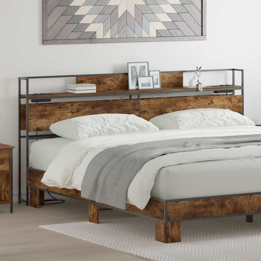 vidaXL Κεφαλάρι Αποθήκης Καπνιστή δρυς 180 cm Επεξεργασμένο ξύλο