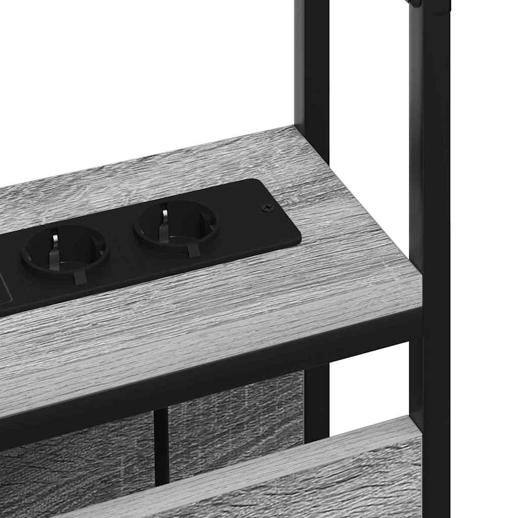 vidaXL Κεφαλάρι Αποθήκης με ράφι Γκρι sonoma 180 cm Επεξεργασμένο ξύλο