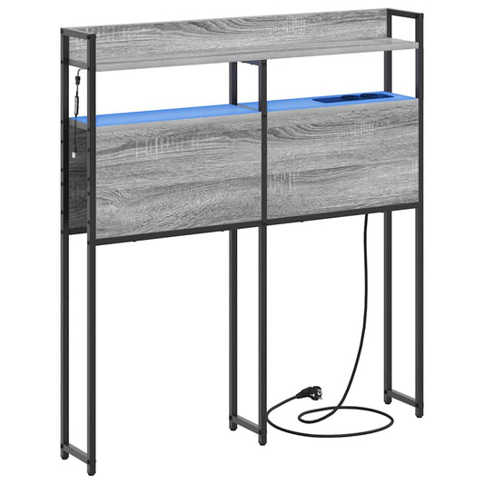 vidaXL Κεφαλάρι με ράφι Γκρι sonoma 75 cm Επεξεργασμένο ξύλο