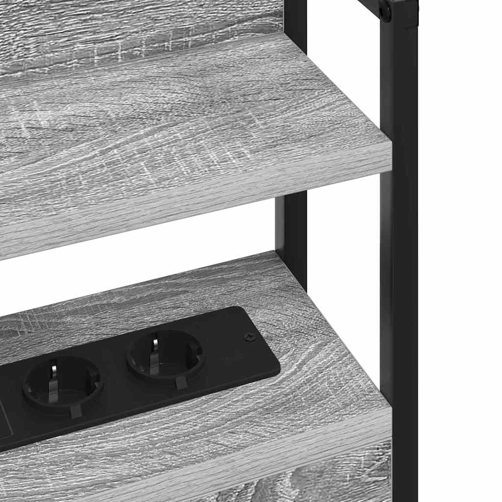 vidaXL Κεφαλάρι με ράφι Γκρι sonoma 90 cm Επεξεργασμένο ξύλο