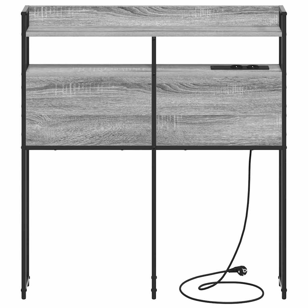 vidaXL Κεφαλάρι με ράφι Γκρι sonoma 90 cm Επεξεργασμένο ξύλο