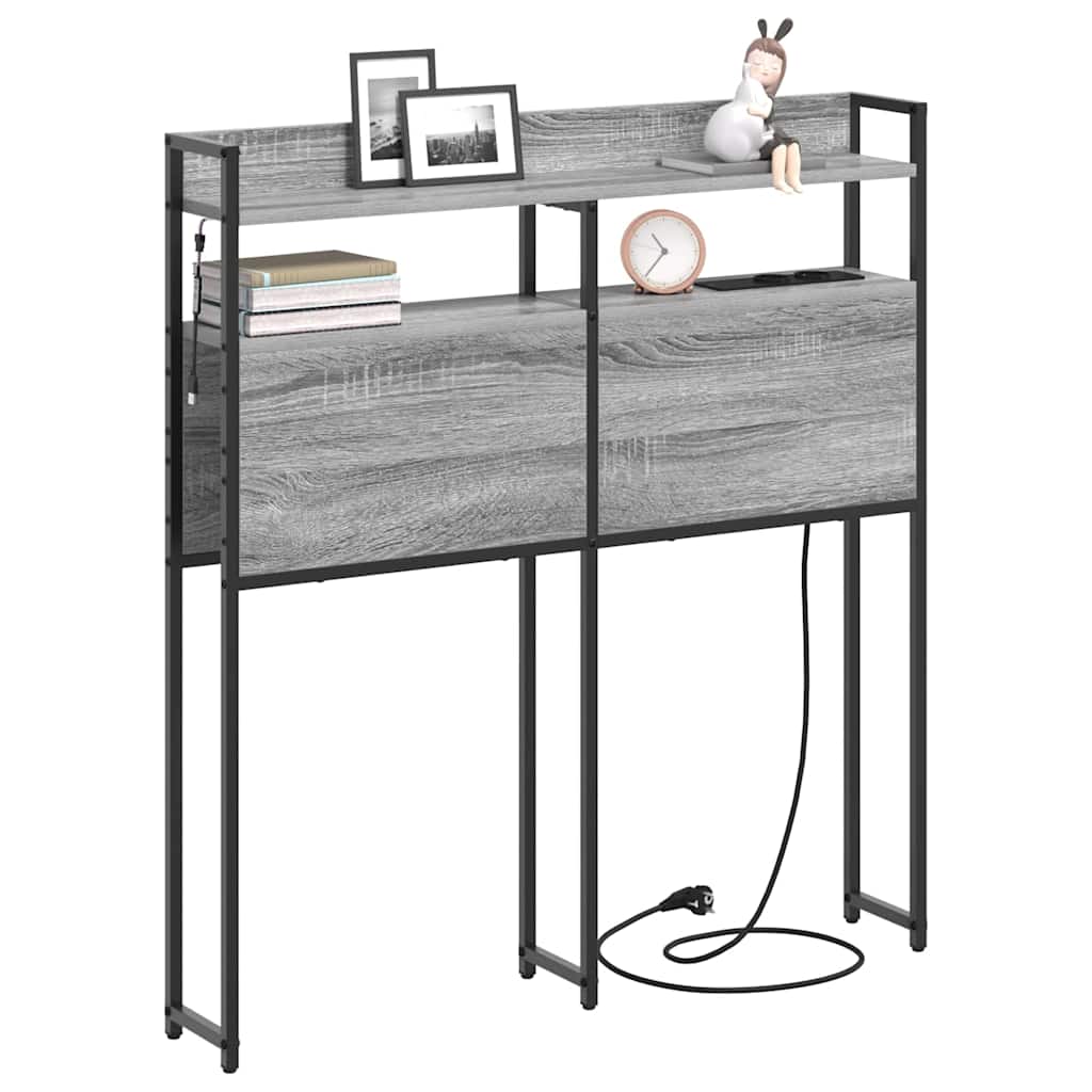 vidaXL Κεφαλάρι με ράφι Γκρι sonoma 100 cm Επεξεργασμένο ξύλο