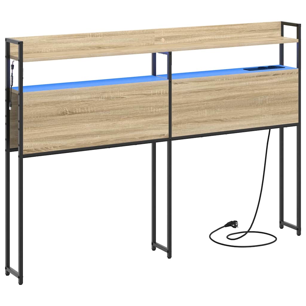 vidaXL Κεφαλάρι με ράφι Sonoma Δρυς 135 cm Επεξεργασμένο ξύλο