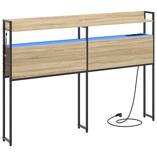 vidaXL Κεφαλάρι με ράφι Sonoma Δρυς 135 cm Επεξεργασμένο ξύλο