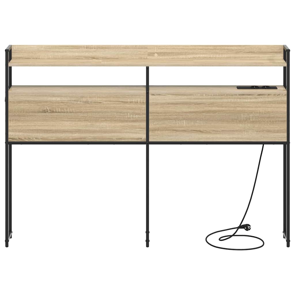 vidaXL Κεφαλάρι με ράφι Sonoma Δρυς 135 cm Επεξεργασμένο ξύλο