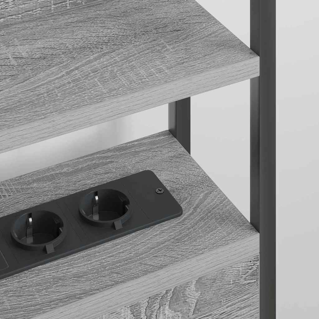 vidaXL Κεφαλάρι με ράφι Γκρι sonoma 150 cm Επεξεργασμένο ξύλο