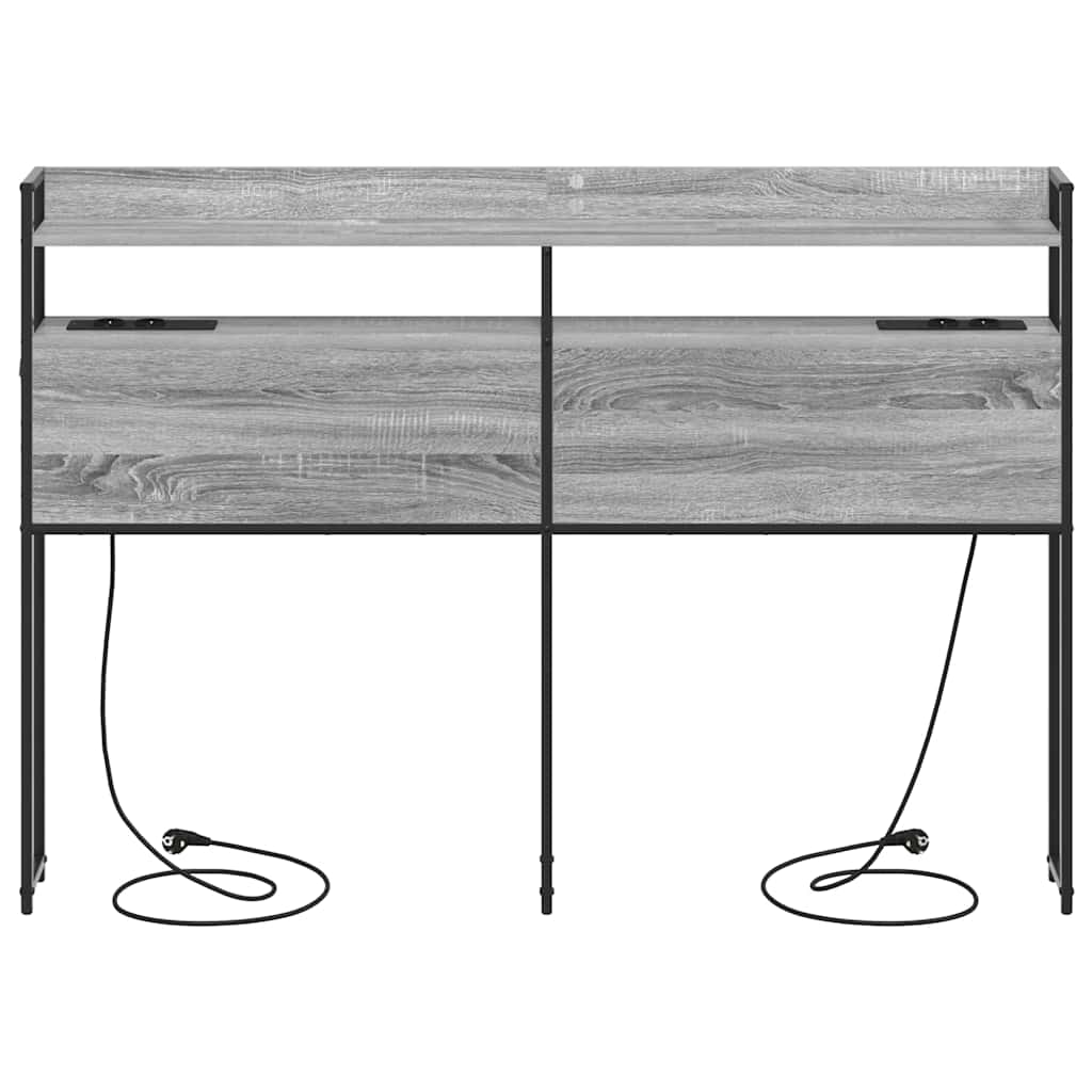 vidaXL Κεφαλάρι με ράφι Γκρι sonoma 150 cm Επεξεργασμένο ξύλο