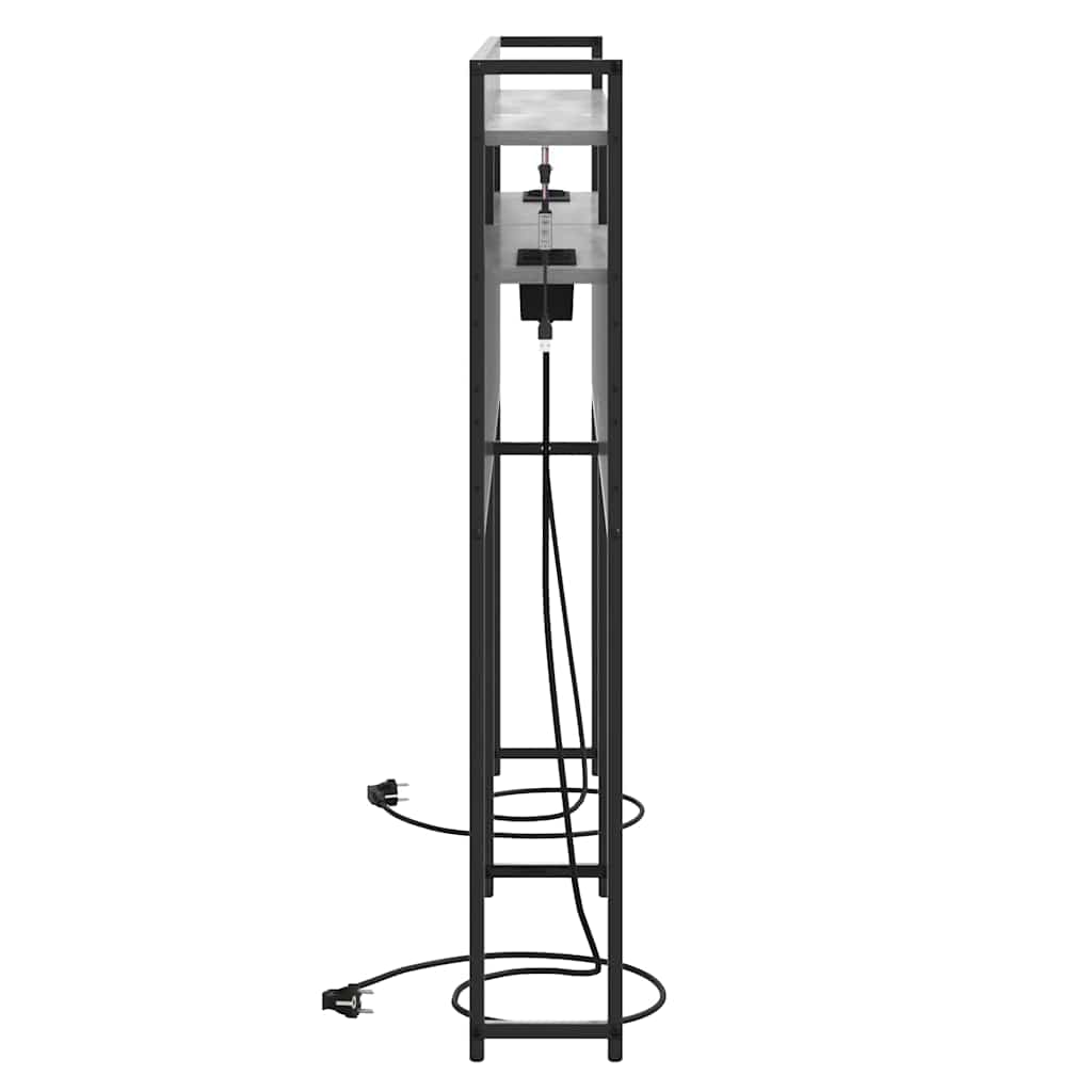 vidaXL Κεφαλάρι με ράφι Γκρι sonoma 150 cm Επεξεργασμένο ξύλο