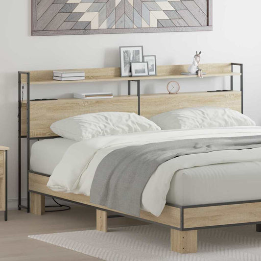 vidaXL Κεφαλάρι με ράφι Sonoma Δρυς 180 cm Επεξεργασμένο ξύλο