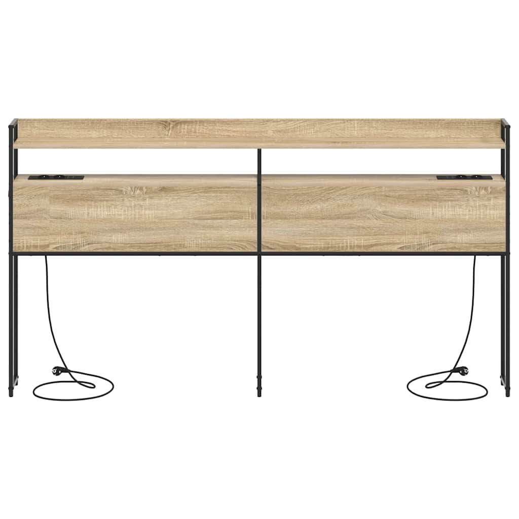 vidaXL Κεφαλάρι με ράφι Sonoma Δρυς 180 cm Επεξεργασμένο ξύλο