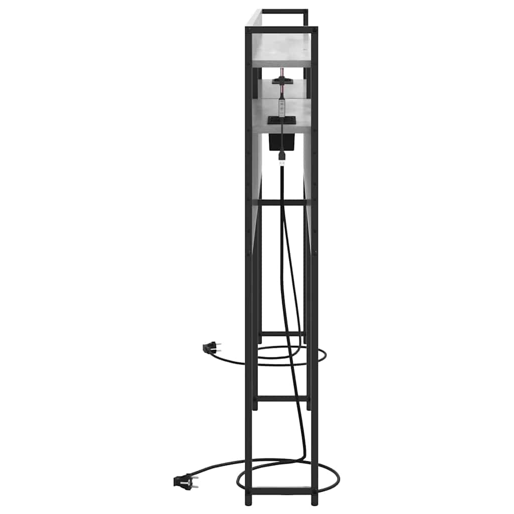 vidaXL Κεφαλάρι με ράφι Γκρι sonoma 180 cm Επεξεργασμένο ξύλο