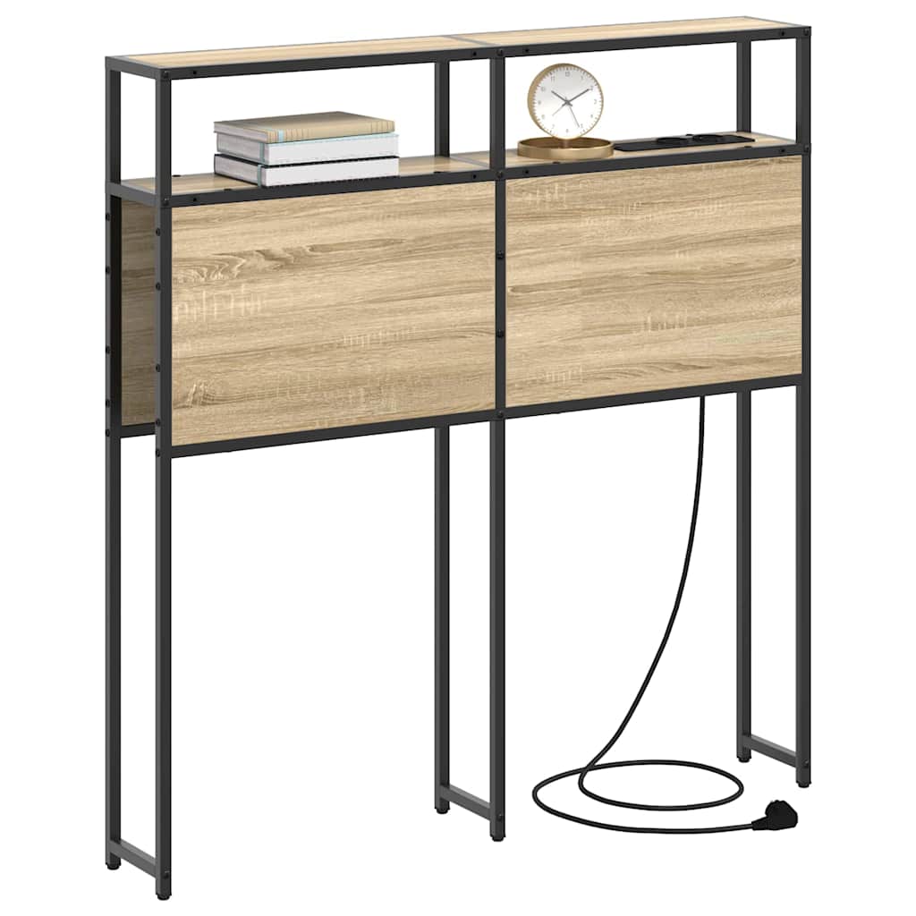 vidaXL Κεφαλάρι Αποθήκης με ράφι Sonoma Δρυς 75 cm Επεξεργασμένο ξύλο