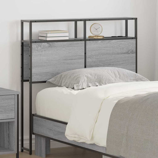 vidaXL Κεφαλάρι Αποθήκης με ράφι Γκρι sonoma 80 cm Επεξεργασμένο ξύλο