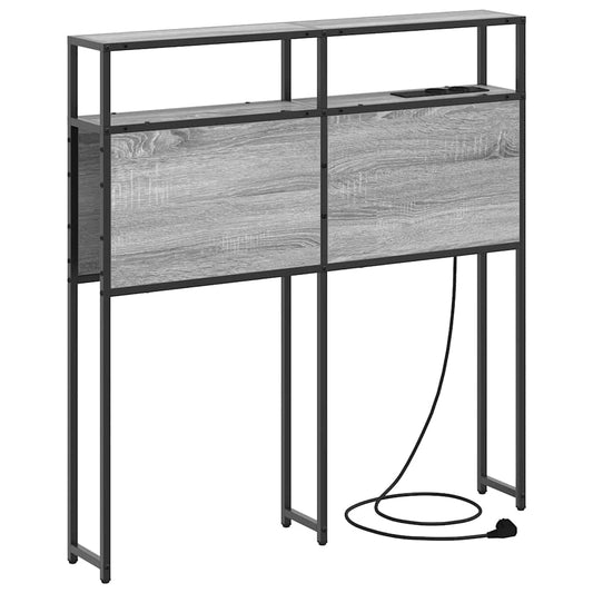 vidaXL Κεφαλάρι Αποθήκης με ράφι Γκρι sonoma 80 cm Επεξεργασμένο ξύλο