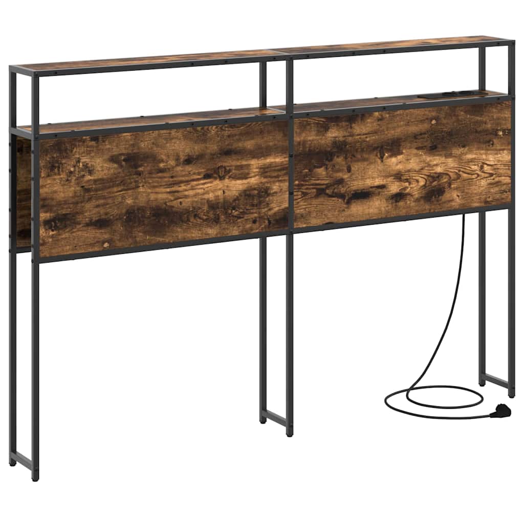 vidaXL Κεφαλάρι Αποθήκης Καπνιστή δρυς 135 cm Επεξεργασμένο ξύλο