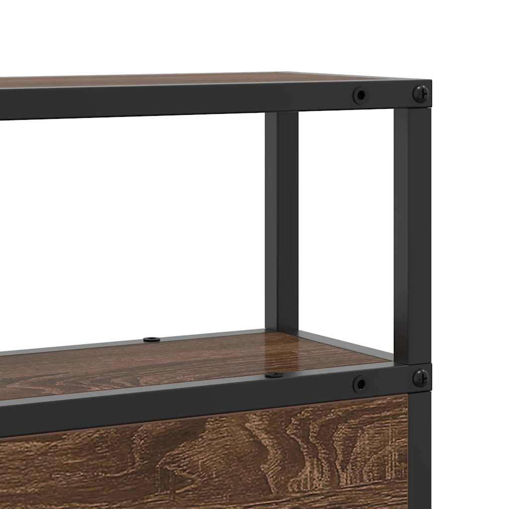 vidaXL Κεφαλάρι Αποθήκης με ράφι Καφέ δρυς 140 cm Επεξεργασμένο ξύλο