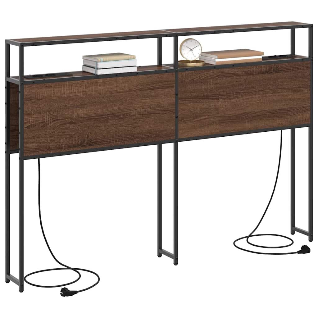 vidaXL Κεφαλάρι Αποθήκης με ράφι Καφέ δρυς 150 cm Επεξεργασμένο ξύλο