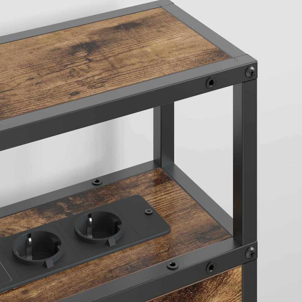 vidaXL Κεφαλάρι Αποθήκης Καπνιστή δρυς 160 cm Επεξεργασμένο ξύλο