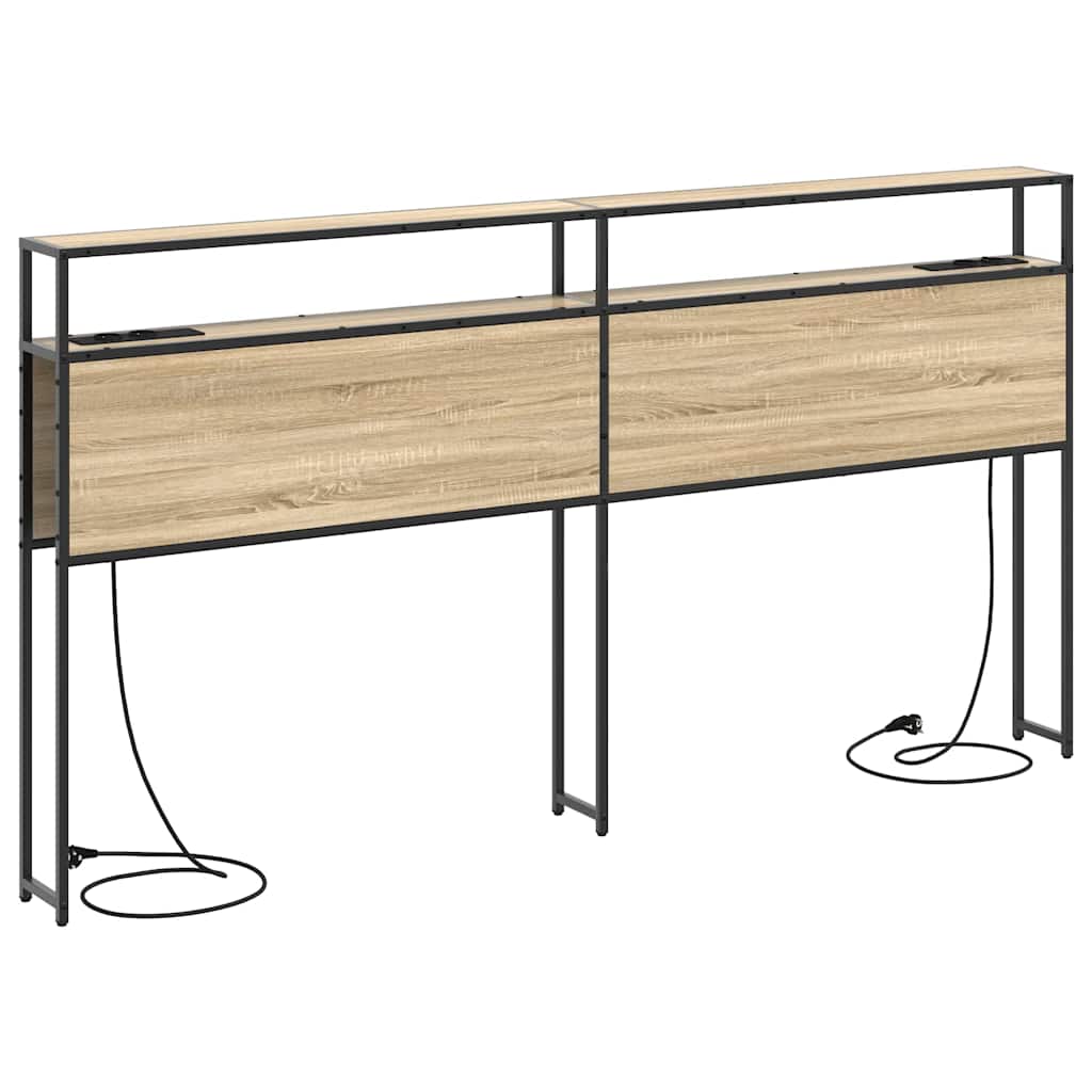 vidaXL Κεφαλάρι Αποθήκης με ράφι Sonoma Δρυς 180 cm Επεξεργασμένο ξύλο