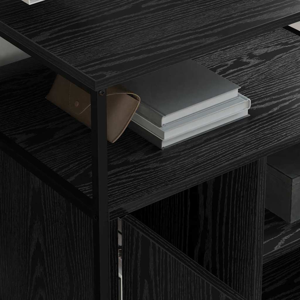 vidaXL Γραφείο Ντουλάπι Μαύρη δρυς 61 x 46 x 67 εκ. Επεξεργασμένο ξύλο