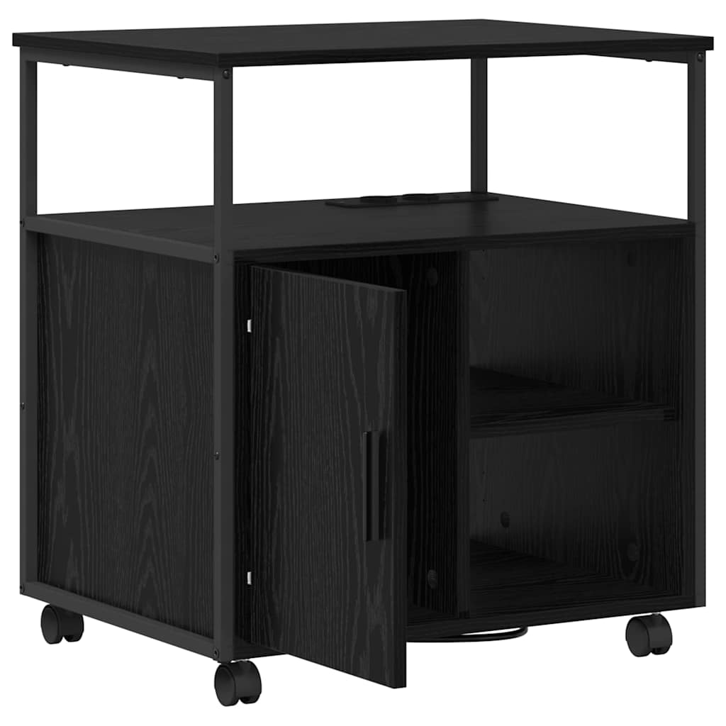 vidaXL Γραφείο Ντουλάπι Μαύρη δρυς 61 x 46 x 67 εκ. Επεξεργασμένο ξύλο