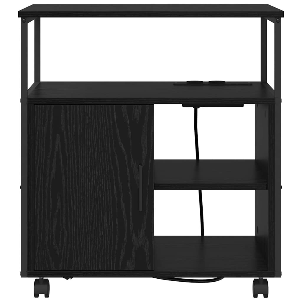 vidaXL Γραφείο Ντουλάπι Μαύρη δρυς 61 x 46 x 67 εκ. Επεξεργασμένο ξύλο