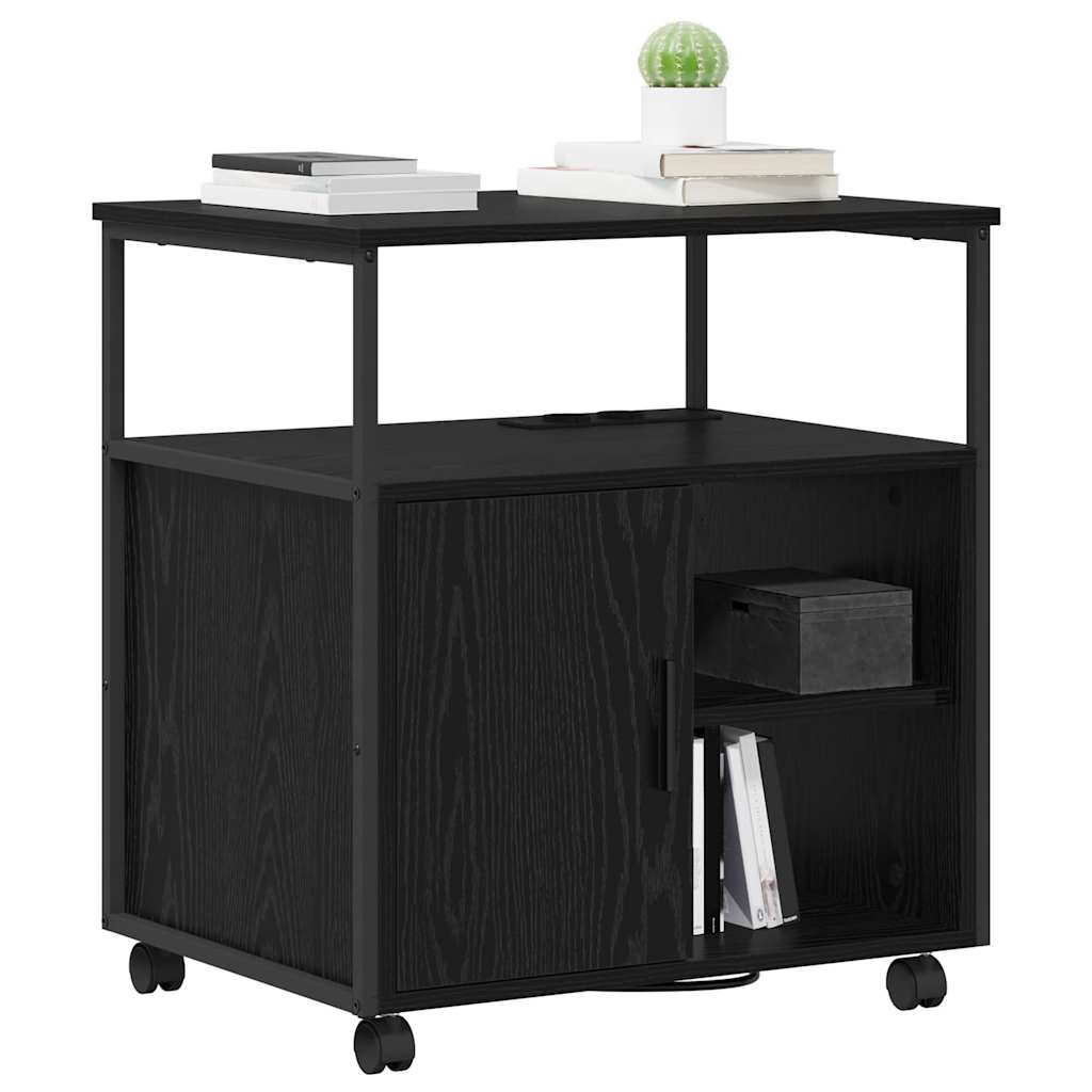 vidaXL Γραφείο Ντουλάπι Μαύρη δρυς 61 x 46 x 67 εκ. Επεξεργασμένο ξύλο