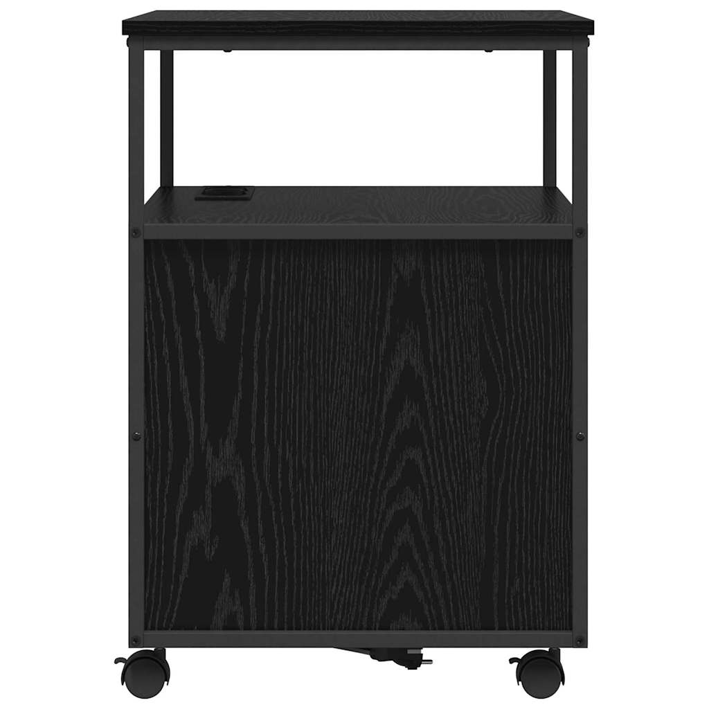 vidaXL Γραφείο Ντουλάπι Μαύρη δρυς 61 x 46 x 67 εκ. Επεξεργασμένο ξύλο