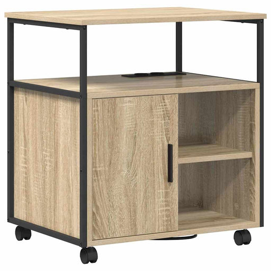 vidaXL Γραφείο Ντουλάπι με τροχούς Sonoma Δρυς 61 x 46 x 67 εκ.