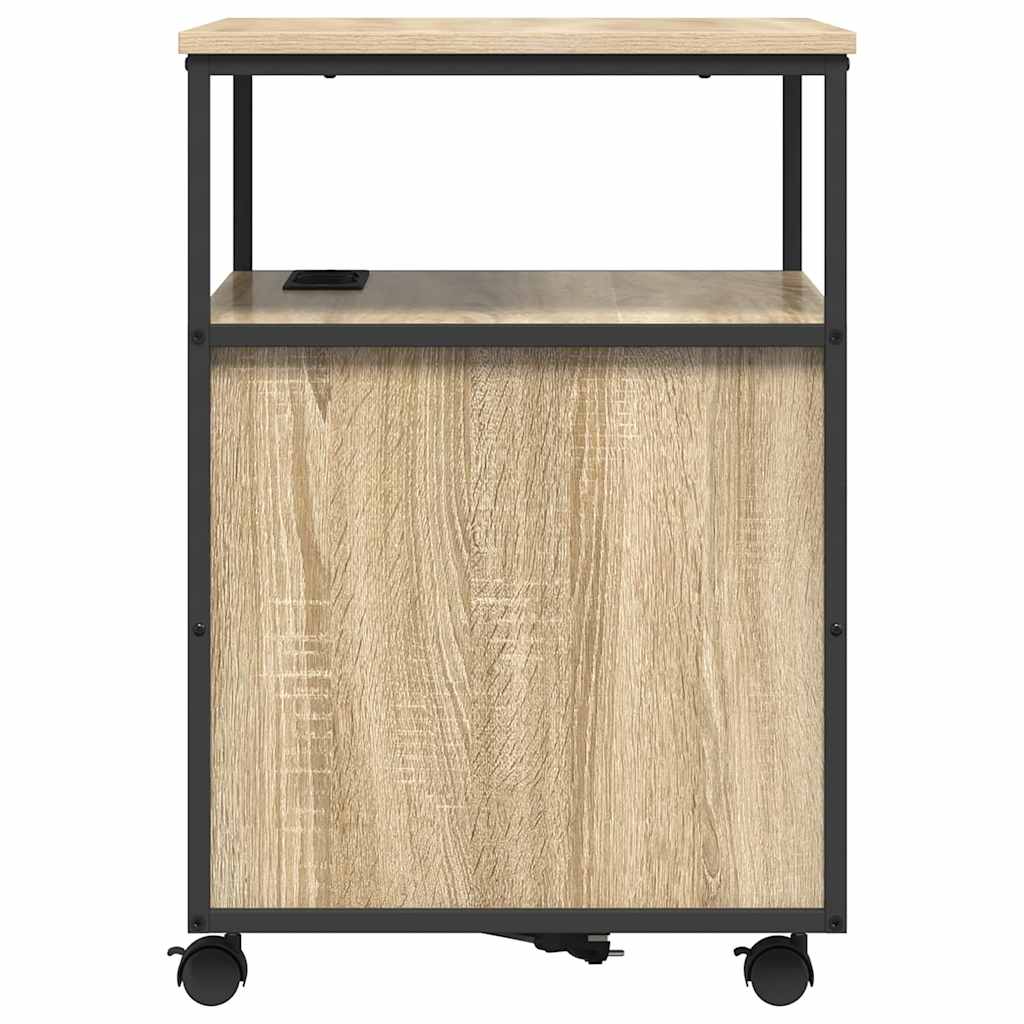 vidaXL Γραφείο Ντουλάπι με τροχούς Sonoma Δρυς 61 x 46 x 67 εκ.