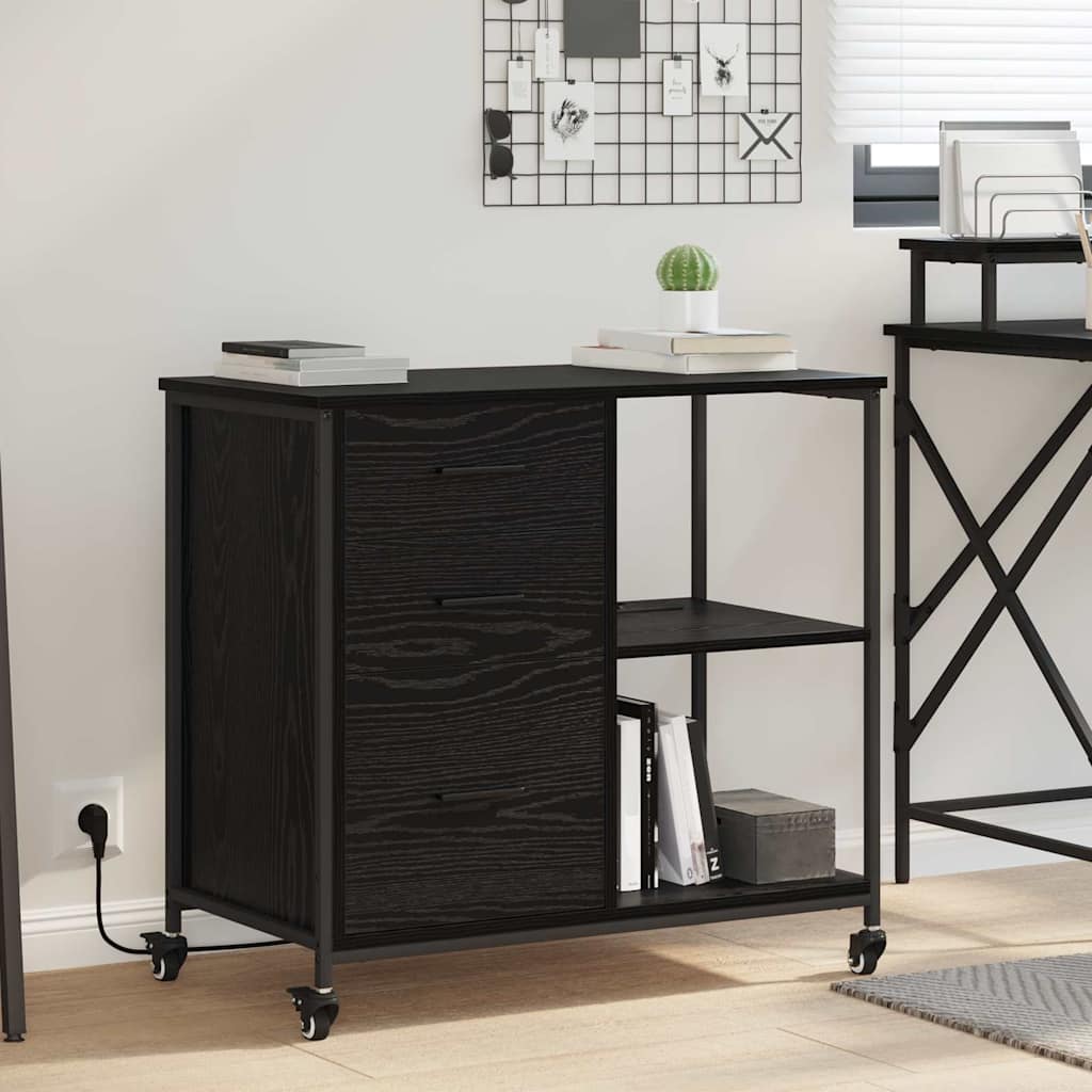 vidaXL Ντουλάπα με Σταθμό Φόρτισης 76 x 41 x 72 cm Επεξεργασμένο Ξύλο
