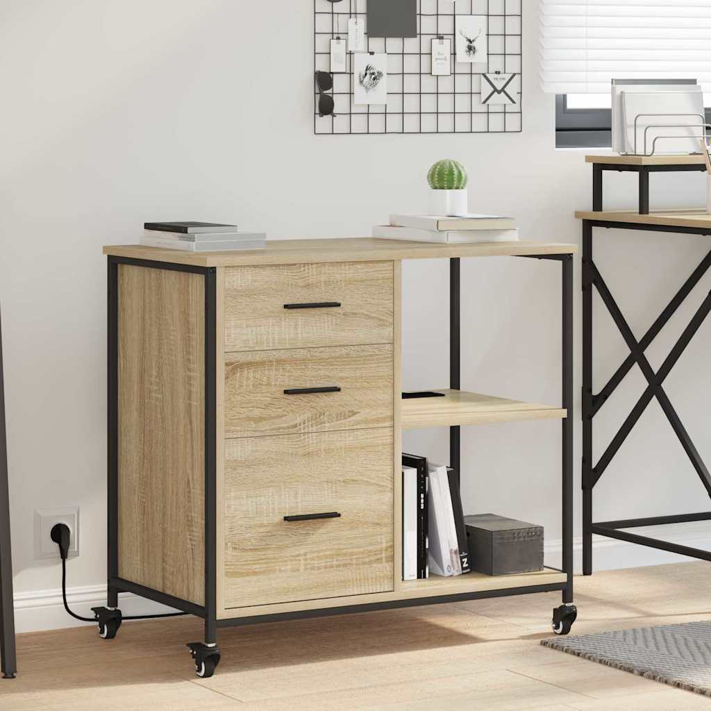 vidaXL Γραφείο Ντουλάπι Sonoma Δρυς 76 x 41 x 72 cm Επεξεργασμένο ξύλο