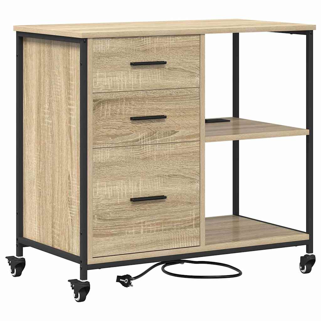 vidaXL Γραφείο Ντουλάπι Sonoma Δρυς 76 x 41 x 72 cm Επεξεργασμένο ξύλο