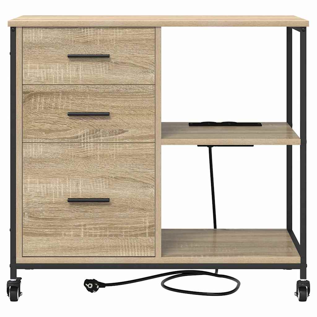 vidaXL Γραφείο Ντουλάπι Sonoma Δρυς 76 x 41 x 72 cm Επεξεργασμένο ξύλο
