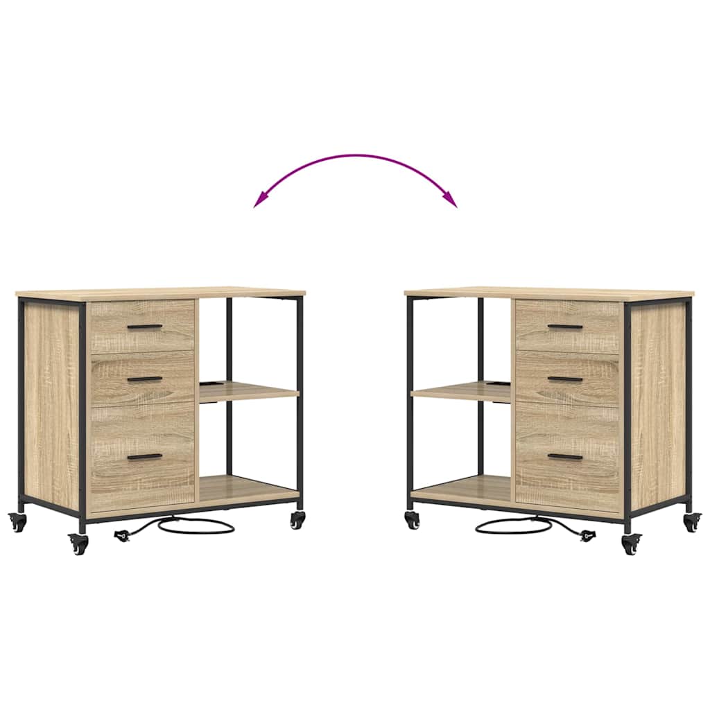 vidaXL Γραφείο Ντουλάπι Sonoma Δρυς 76 x 41 x 72 cm Επεξεργασμένο ξύλο