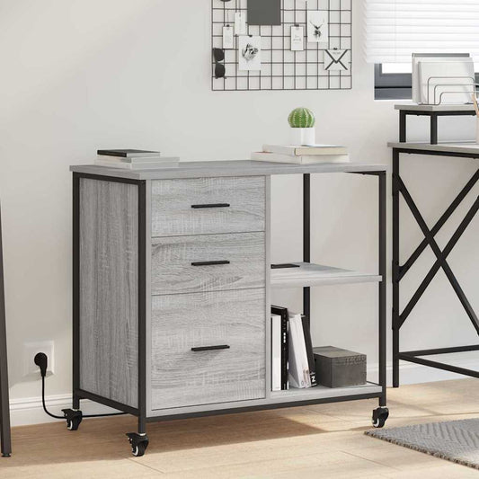 vidaXL Γραφείο Ντουλάπι Γκρι sonoma 76 x 41 x 72 cm Επεξεργασμένο ξύλο
