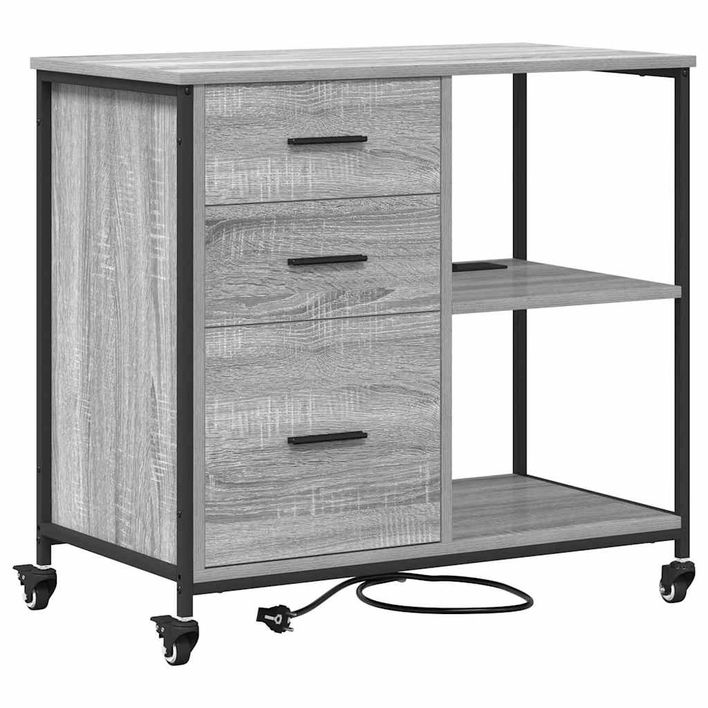 vidaXL Γραφείο Ντουλάπι Γκρι sonoma 76 x 41 x 72 cm Επεξεργασμένο ξύλο