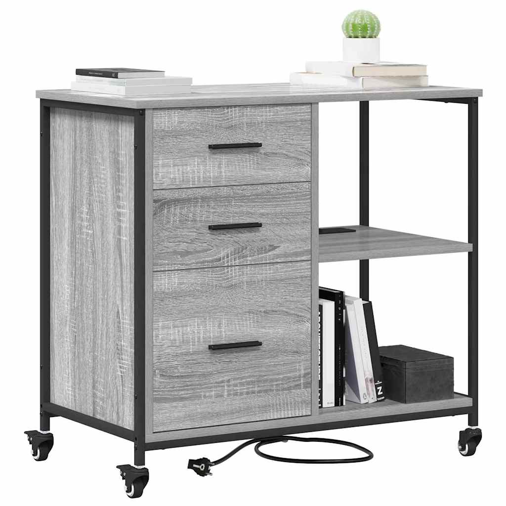 vidaXL Γραφείο Ντουλάπι Γκρι sonoma 76 x 41 x 72 cm Επεξεργασμένο ξύλο