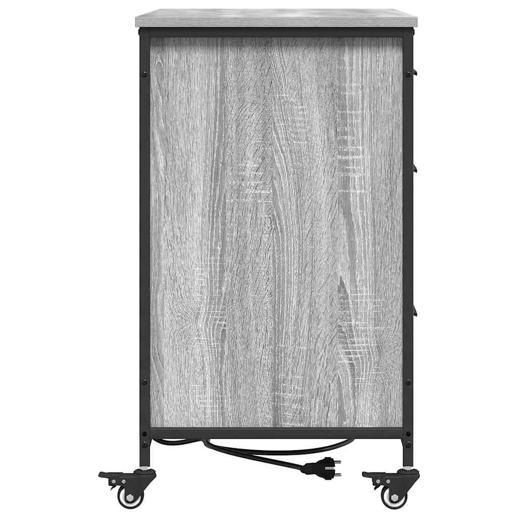 vidaXL Γραφείο Ντουλάπι Γκρι sonoma 76 x 41 x 72 cm Επεξεργασμένο ξύλο