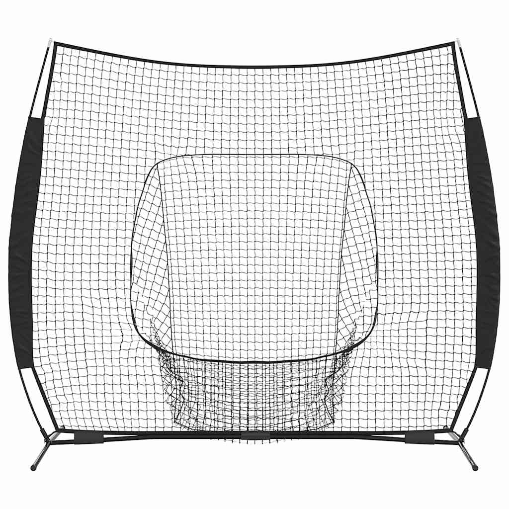 vidaXL Μπέιζμπολ & Σόφτμπολ Μαύρο 250 x 106 x 209 εκ. Πολυεστέρας
