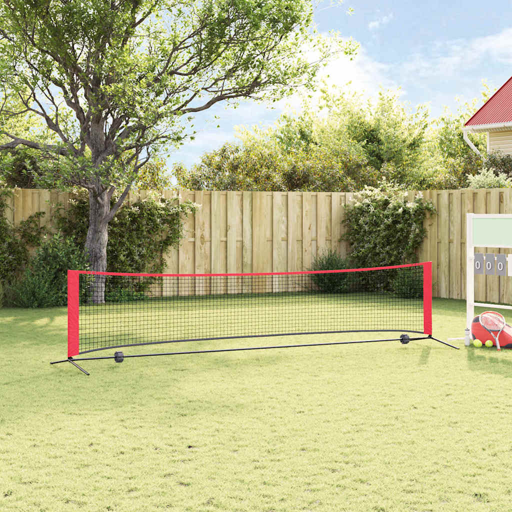 vidaXL Δίχτυ Τένις Μαύρο και κόκκινο 396 x 92 x 87 εκ. Πολυεστέρας